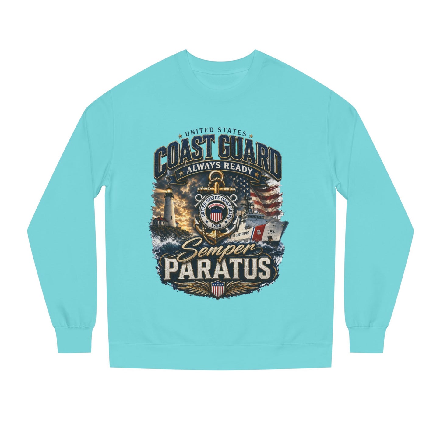Coast Guard Semper Paratus Sweatshirt — USCG Always Ready Veteran Crewneck