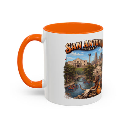 San Antonio Souvenir Coffee Mug – Texas Riverwalk Scenic Accent Mug (11/15oz)