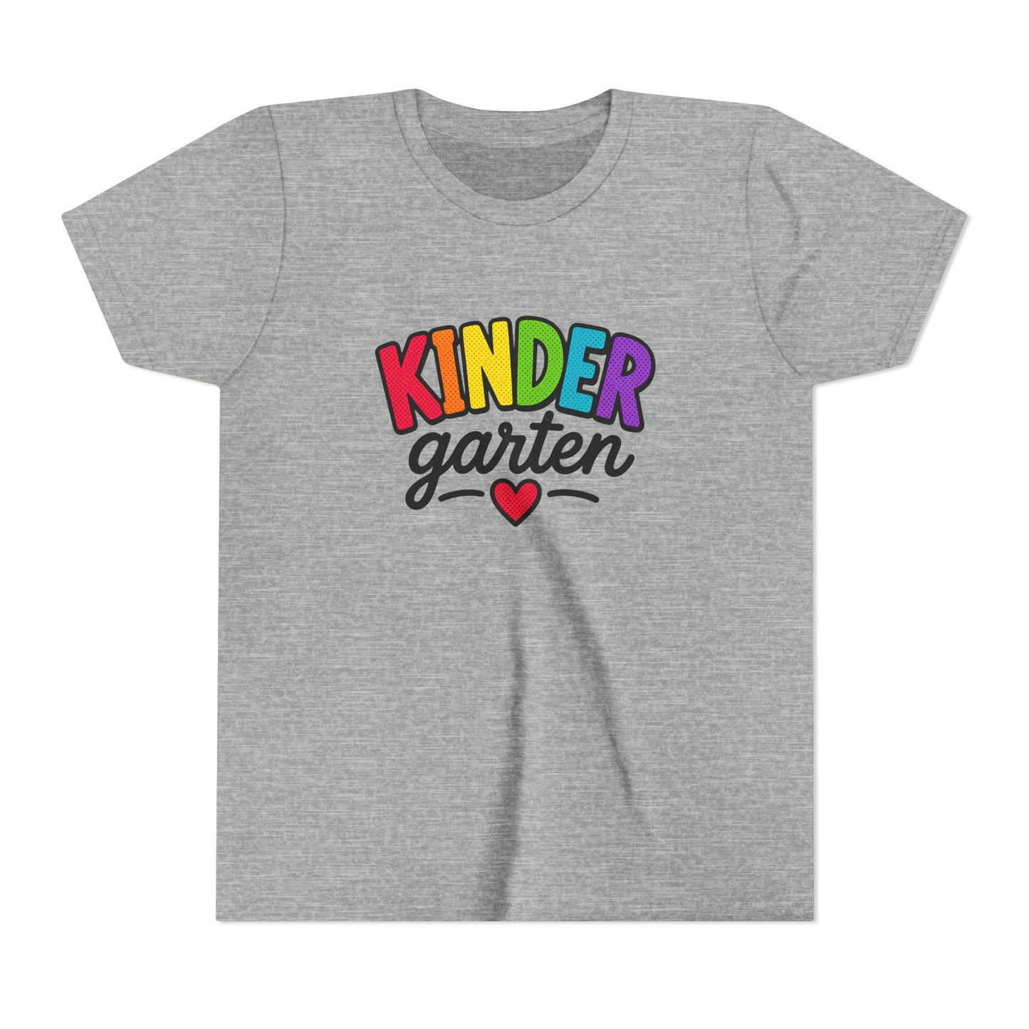 Kindergarten Rainbow Youth Tee — 'Kindergarten' Colorful Back-to-School Shirt
