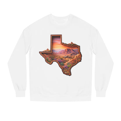 Texas Sunset Crewneck Sweatshirt — Scenic Lone Star State Landscape