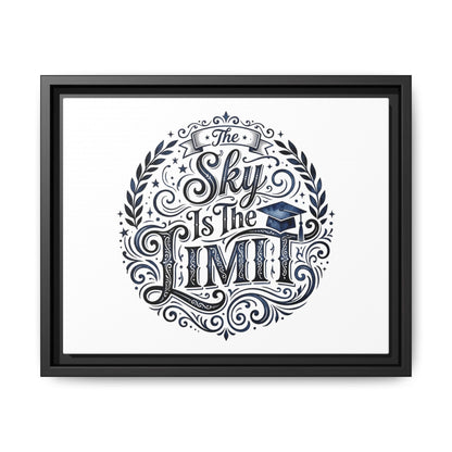The Sky Is The Limit Framed Canvas — Inspirational Graduation Wall Art