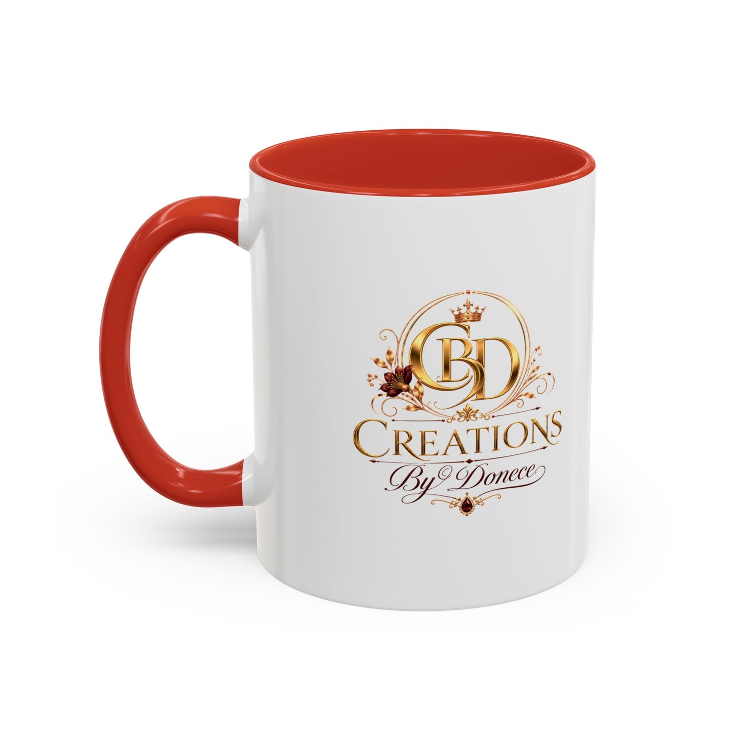 Accent Coffee Mug — Creations By Donece Logo Ceramic Mug (11/15 oz)