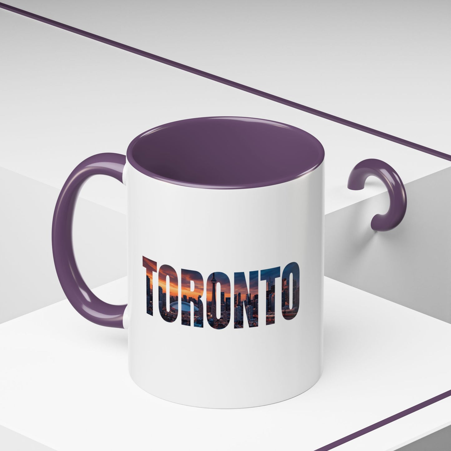 Toronto Skyline Accent Coffee Mug — Cityscape Text Design (11/15oz)