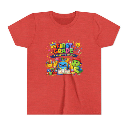 First Grade Youth T‑Shirt – "First Grade Ready to Rule" Cute Back-to-School Tee