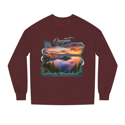 Oregon Scenic Sweatshirt — 'Pacific Wonderland' Sunset Landscape Crewneck