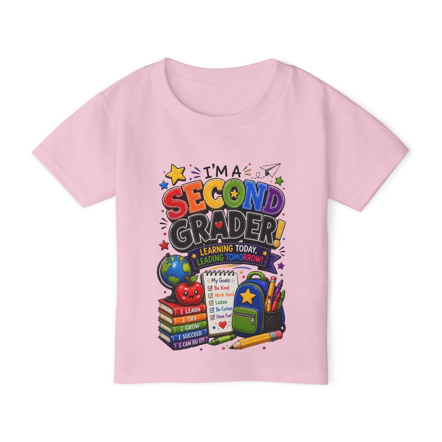 Second Grader Toddler T‑Shirt - "I'm a Second Grader" Back-to-School Cute Kids Tee