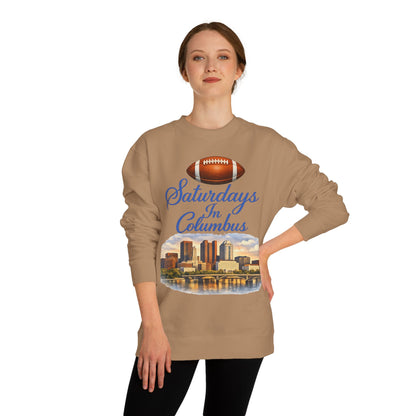 Saturdays in Columbus Sweatshirt — Football City Skyline Crewneck