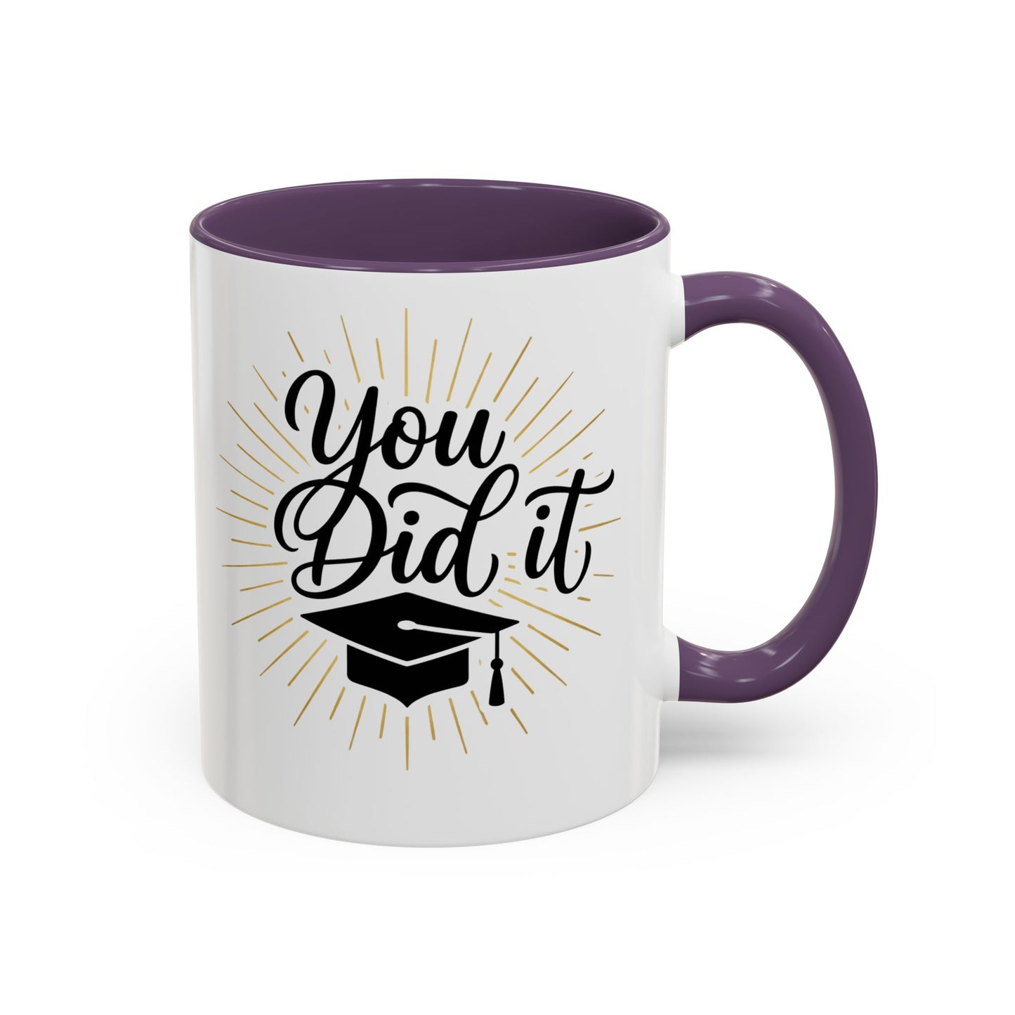 Graduation Coffee Mug — "You Did It" Cap Design
