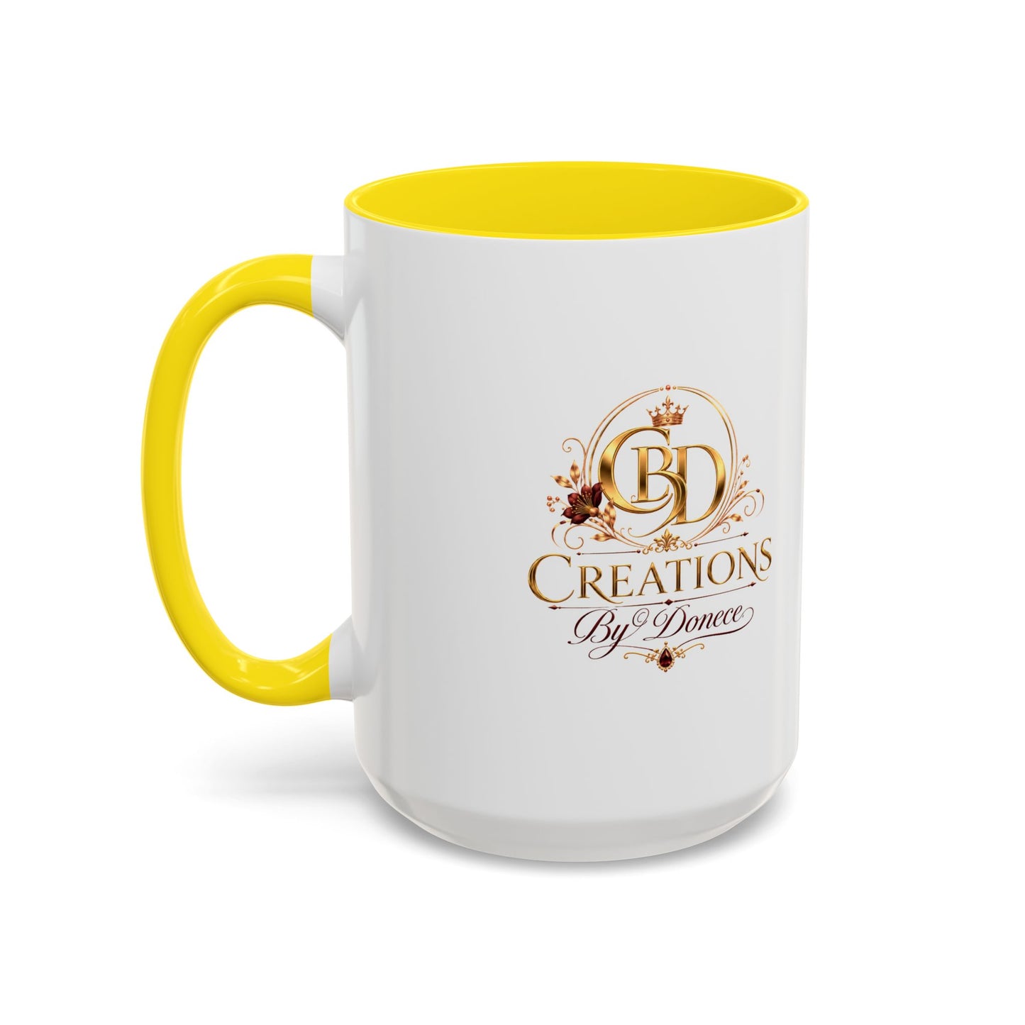 Accent Coffee Mug — Creations By Donece Logo Ceramic Mug (11/15 oz)