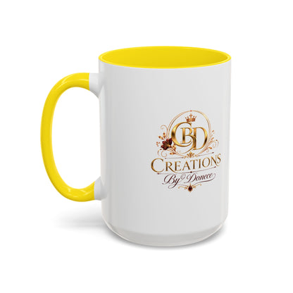 Accent Coffee Mug — Creations By Donece Logo Ceramic Mug (11/15 oz)