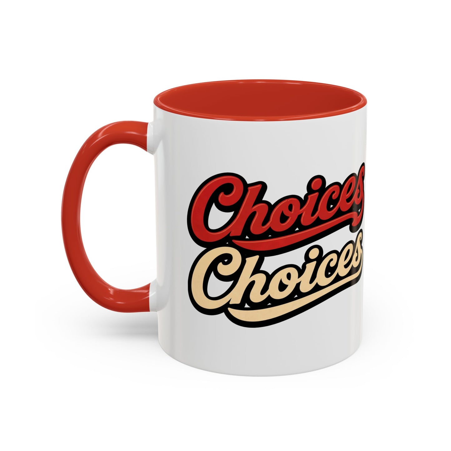 Choices Retro Accent Coffee Mug — Vintage Script 11/15oz