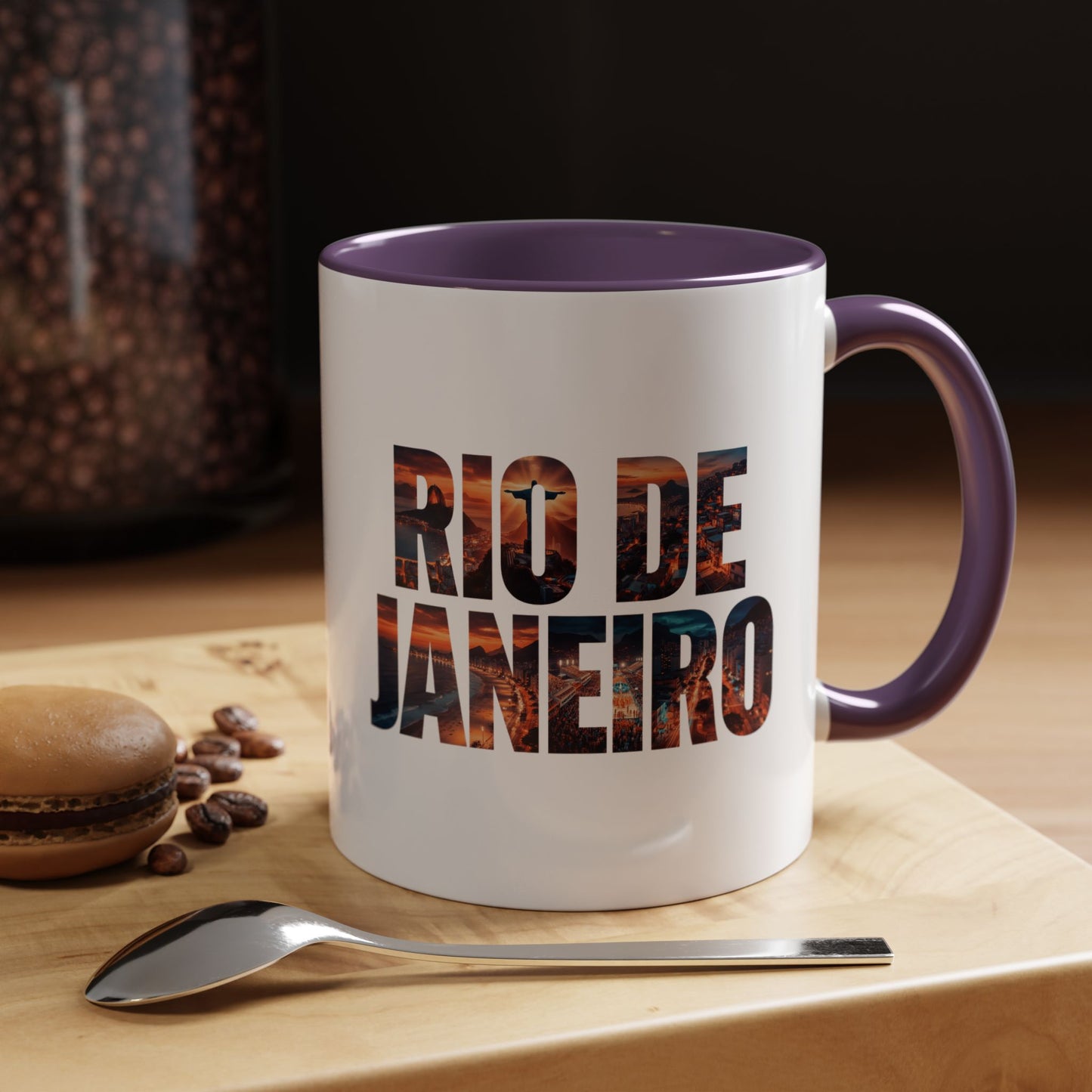 Rio de Janeiro Accent Coffee Mug — Scenic Typography Coffee Mug (11/15oz)