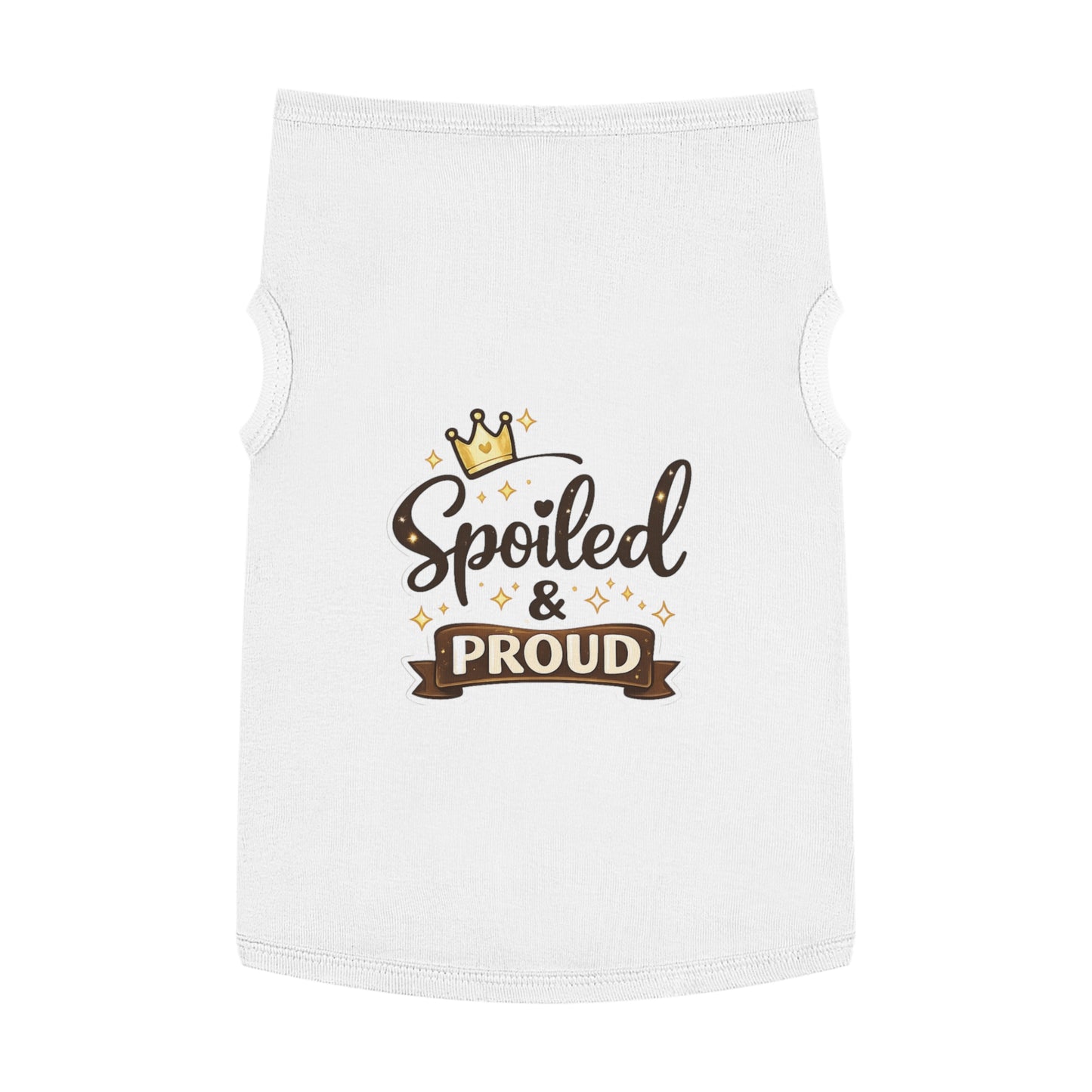 Spoiled & Proud Pet Tank Top — Cute Dog/Cat Shirt with Crown Design