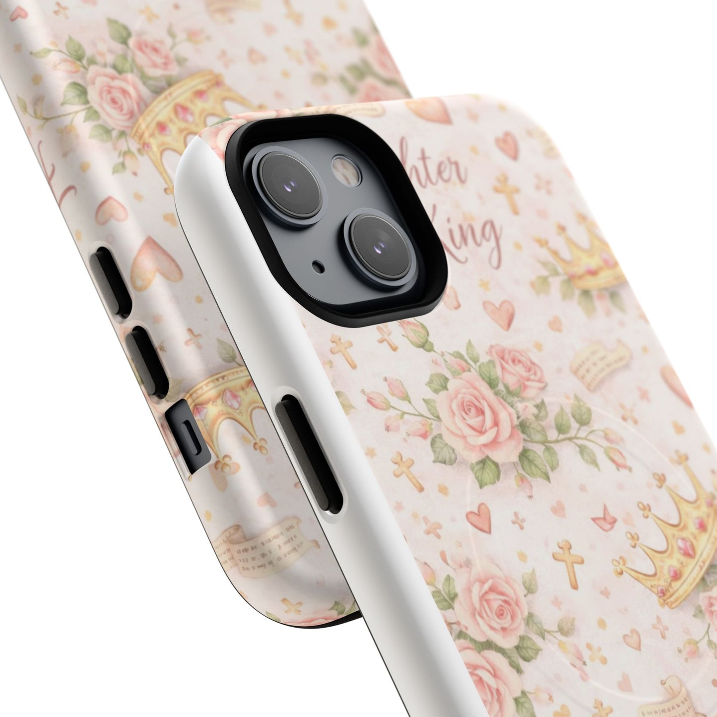Daughter of the King Floral Phone Case — Tough Magnetic Protective Cover