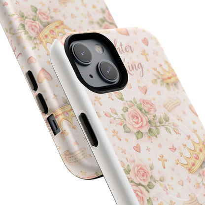 Daughter of the King Floral Phone Case — Tough Magnetic Protective Cover