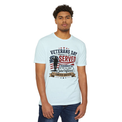 Veterans Day Served Tribute T-Shirt — Thankful & Forever Grateful
