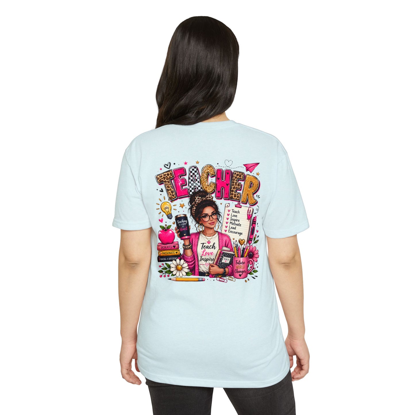 Teacher Graphic T-Shirt — Teach, Love, Inspire Design
