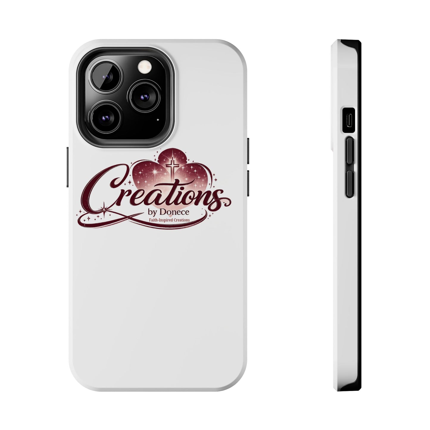 Tough Phone Case — "Creations by Donece" Logo Protective Phone Cover