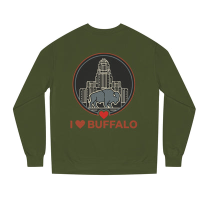 I  Buffalo Sweatshirt — Buffalo Skyline & Bison Graphic Crewneck