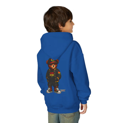 Youth Bear Hoodie — 'Follow Your History' Streetwear Kids Sweatshirt