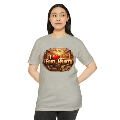 I  Fort Worth Graphic T-Shirt — Vintage Texas City Souvenir Tee