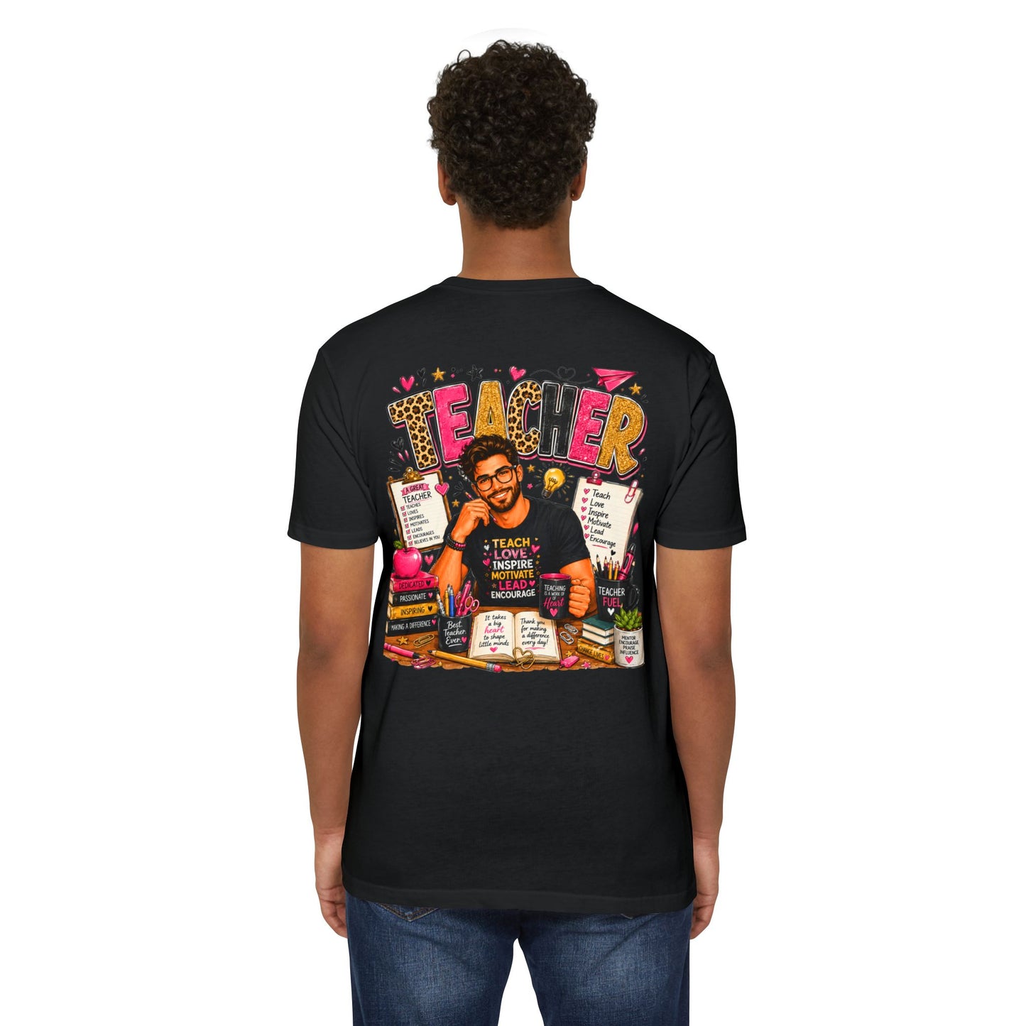Teacher Appreciation T-Shirt — "Teach Love Inspire" Colorful Teacher Graphic Tee