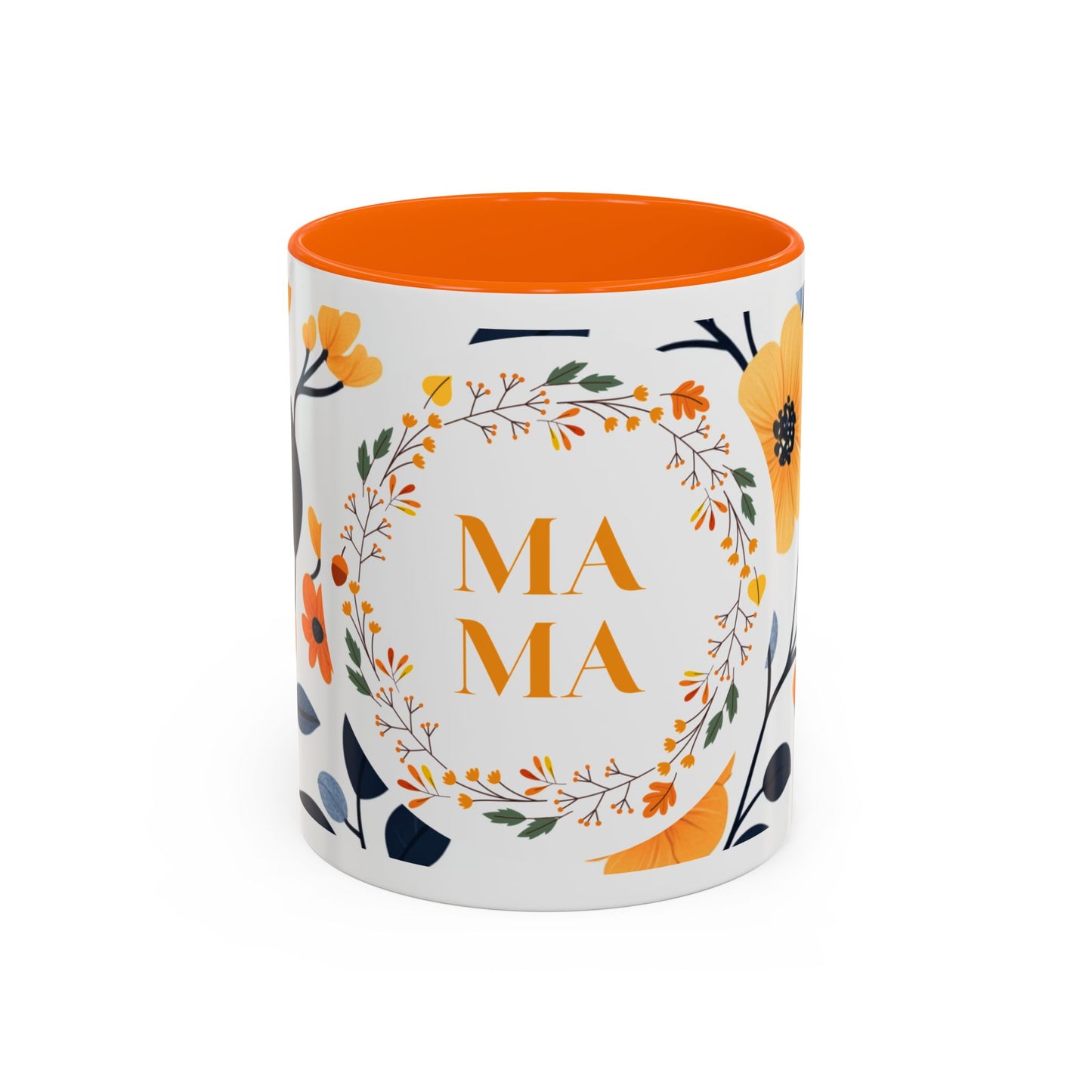 Mama Floral Accent Coffee Mug — Yellow Flower Mother's Day Gift (11/15oz)