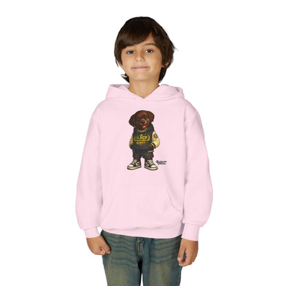 Youth Hoodie — 'Black History Kid' Puppy Graphic Sweatshirt