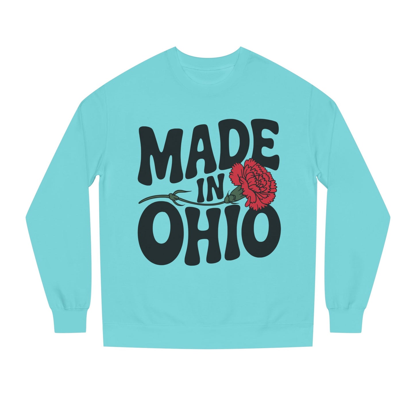 Made in Ohio Sweatshirt — Retro Floral State Pride Crewneck