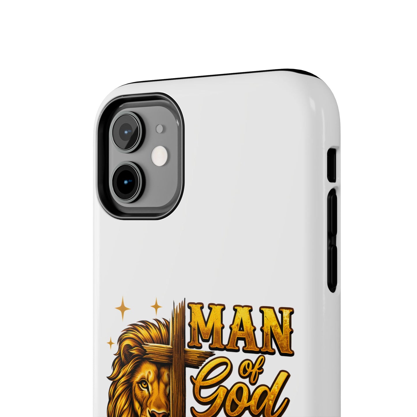 Man of God Lion Phone Case — ‘Man of God’ Christian Protector Dad Gift