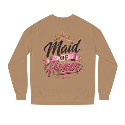 Maid of Honor Sweatshirt — Pink Script Bridal Party Crewneck