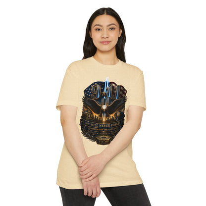 9/11 Remembrance T-Shirt — "We Will Never Forget" Tribute Tee