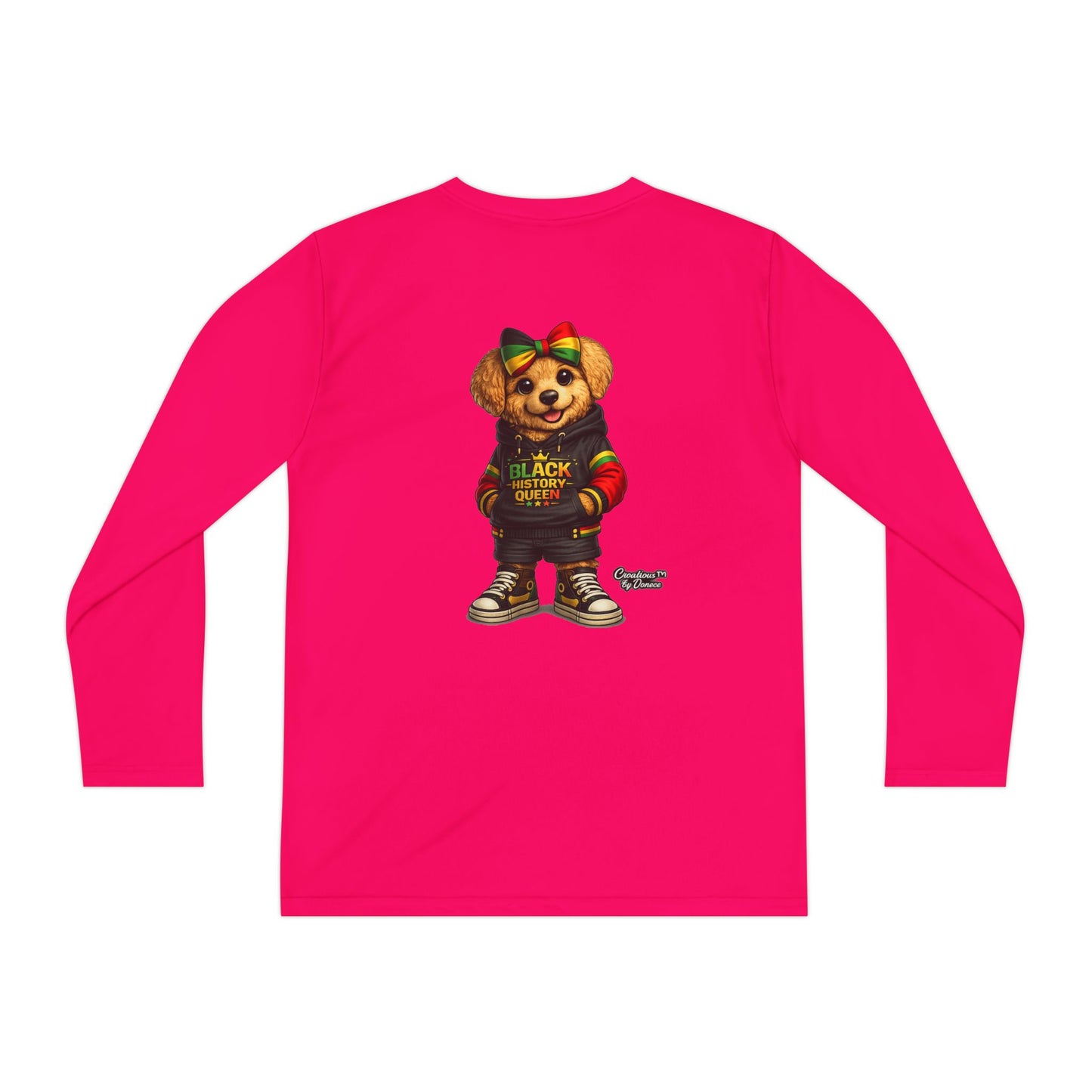 Youth Long Sleeve Tee — Rasta Bear 'Black History' Graphic