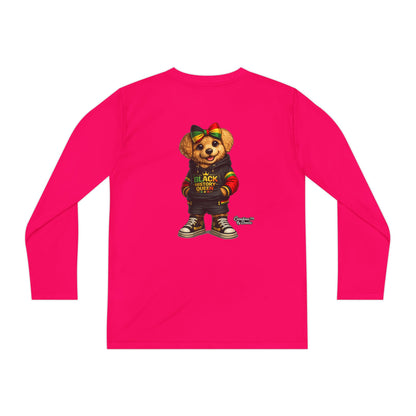 Youth Long Sleeve Tee — Rasta Bear 'Black History' Graphic