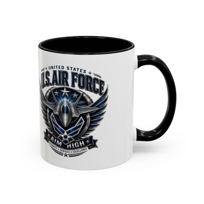 U.S. Air Force Aim High Accent Coffee Mug (11/15oz)
