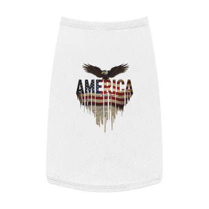 Patriotic Pet Tank Top – American Flag & Bald Eagle Dog Shirt