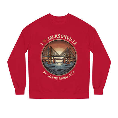 Jacksonville Crewneck Sweatshirt — I  Jacksonville St. Johns River City Graphic