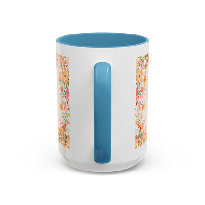Life Began With You Mom Floral Accent Coffee Mug