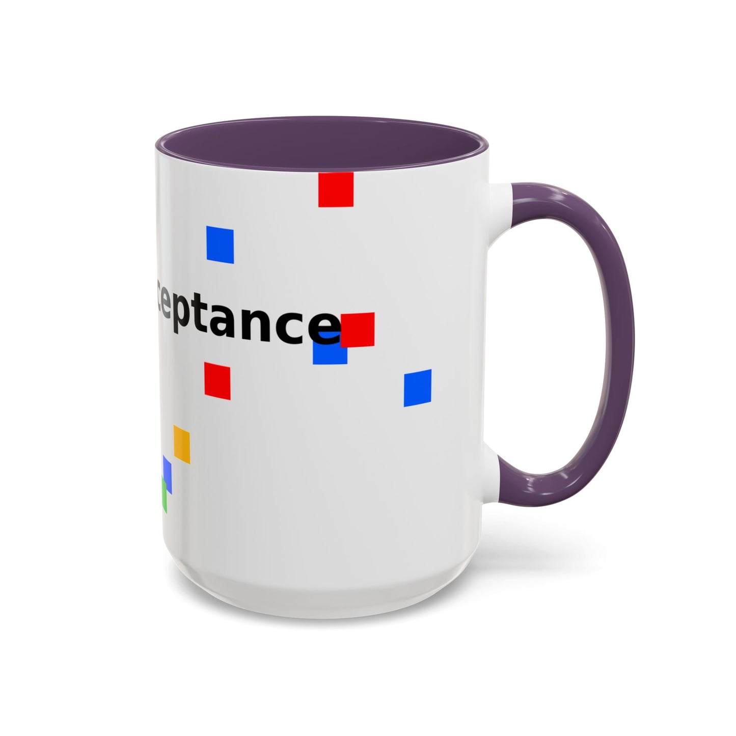 Autism Acceptance Accent Coffee Mug – Colorful Puzzle Square Design (11/15 oz)