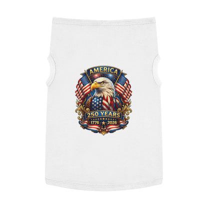 Patriotic Eagle Pet Tank Top – America 250 Years 1776-2026 Dog Shirt