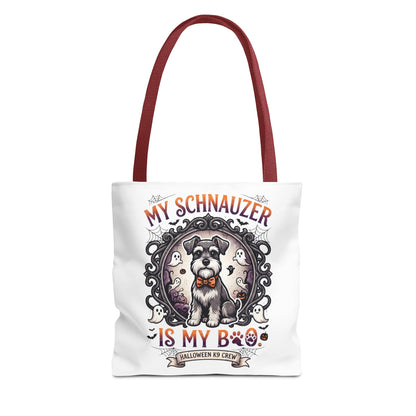 Halloween Schnauzer Tote Bag - "My Schnauzer Is My Boo" Cute Dog Halloween Gift