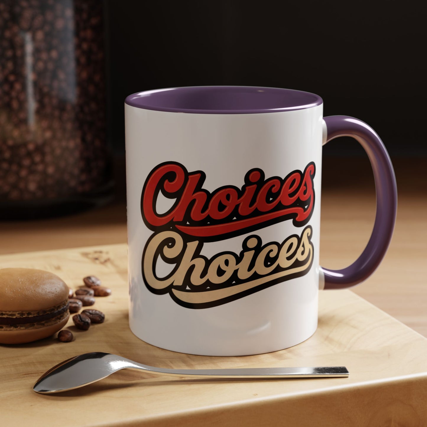 Choices Retro Accent Coffee Mug — Vintage Script 11/15oz