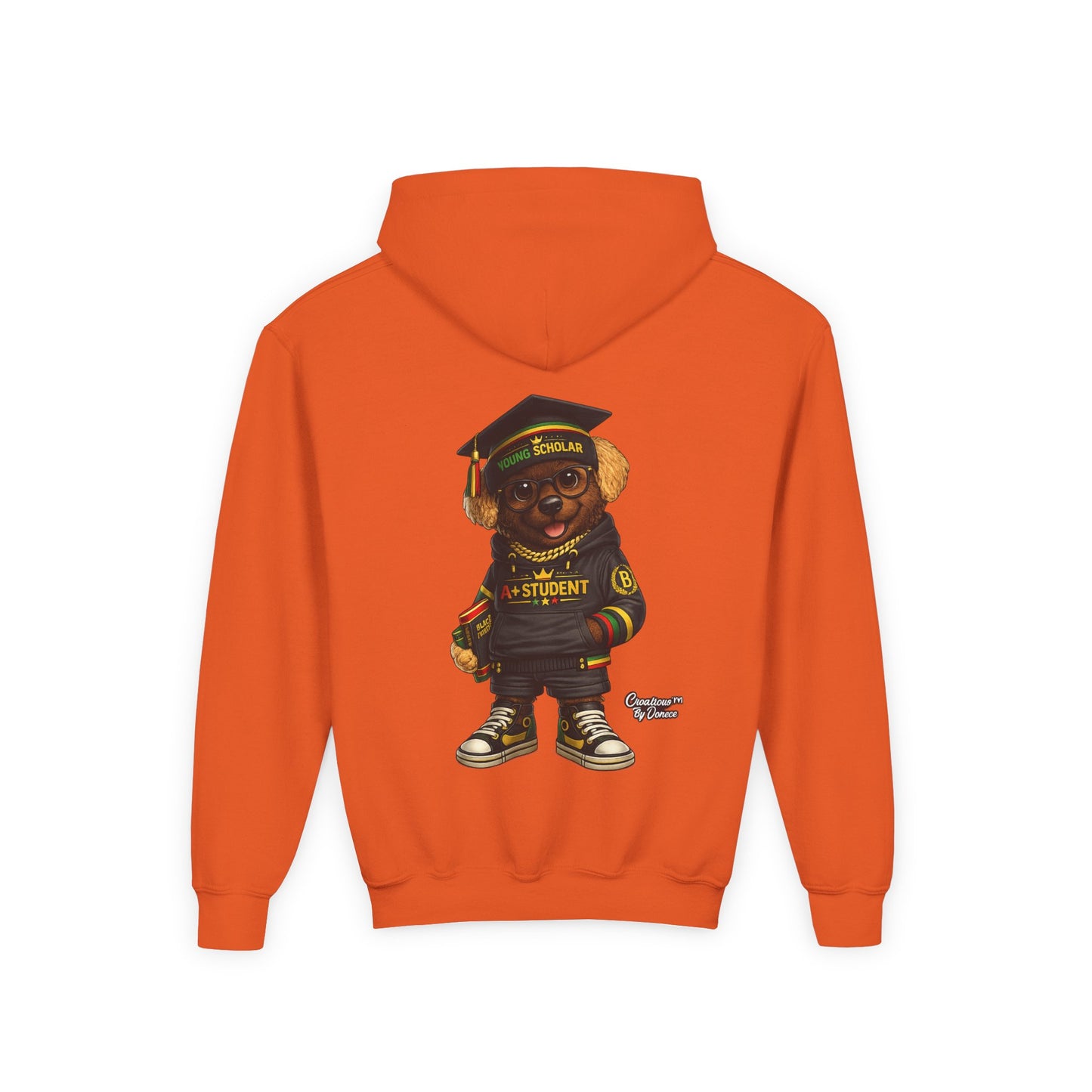 Youth Graduation Bear Hoodie – "Future Student" Cute Cap & Gown Sweatshirt