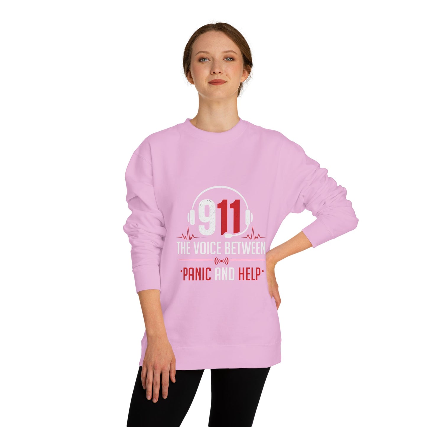 911 Dispatcher Crewneck Sweatshirt — “The Voice Between Panic and Help”
