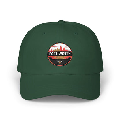 Fort Worth Skyline Dad Cap – Vintage Round Patch Hat