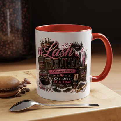 Lash Technician Coffee Mug — "Lash Technician: One Lash at a Time" Accent Mug