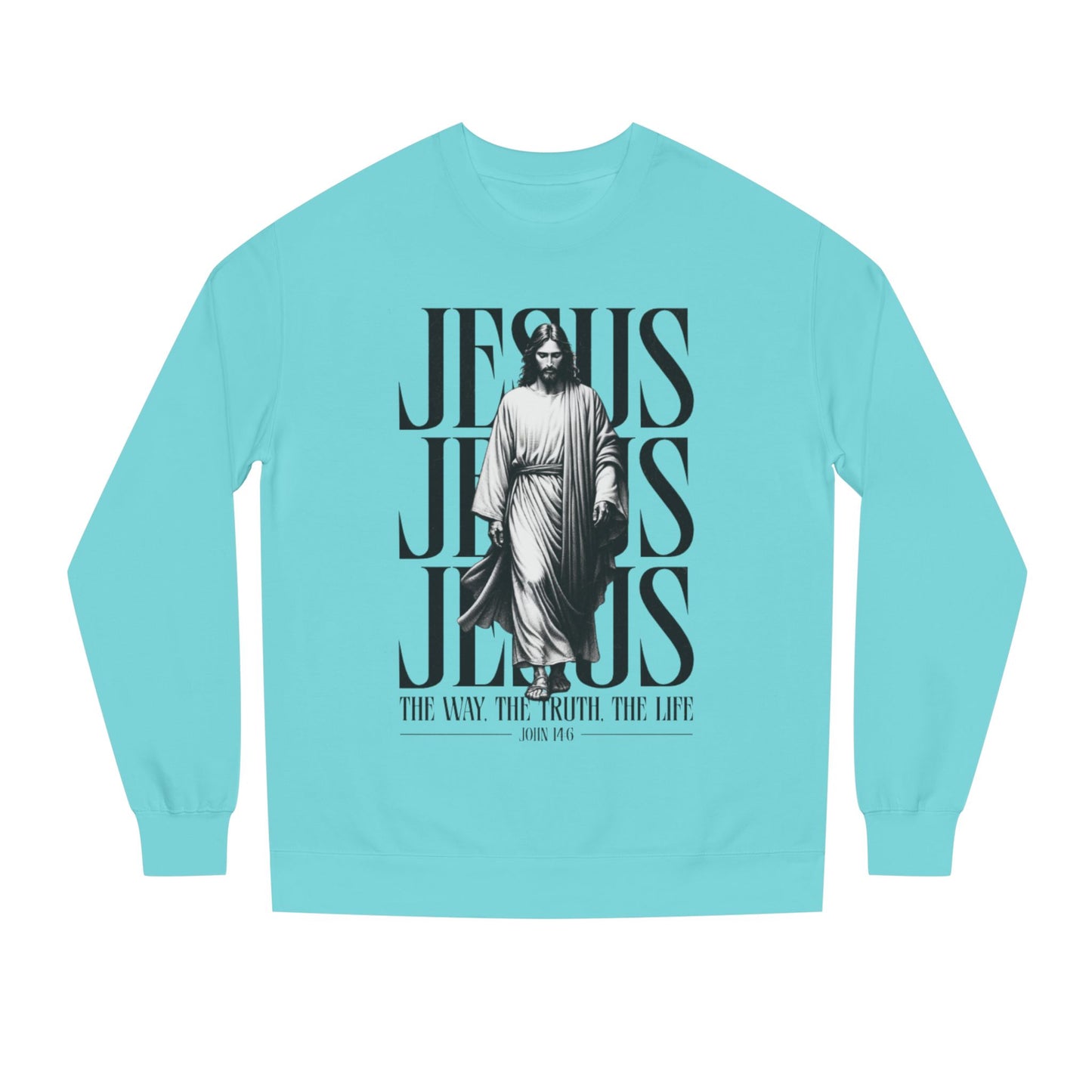 Jesus Graphic Sweatshirt — 'The Way The Truth The Life' Christian Crewneck