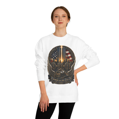 9/11 Memorial Crewneck Sweatshirt — Tribute to Fallen Heroes
