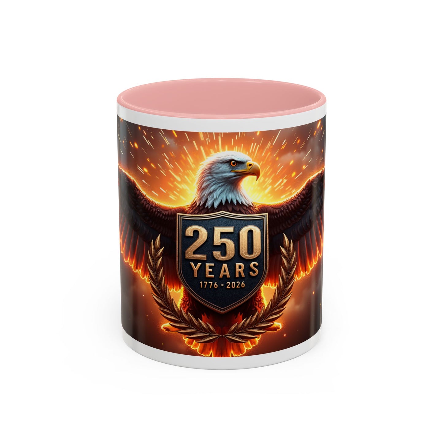 250 Years Eagle Coffee Mug — Patriotic Anniversary Ceramic Accent Mug (11/15oz)