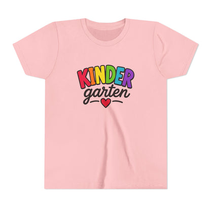 Kindergarten Rainbow Youth Tee — 'Kindergarten' Colorful Back-to-School Shirt
